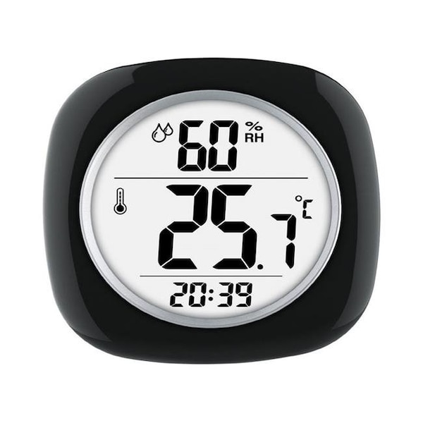 Taylor Taylor 6669386 Hygrometer; Temperature & Time Plastic Digital Thermometer; Black 6669386 - main